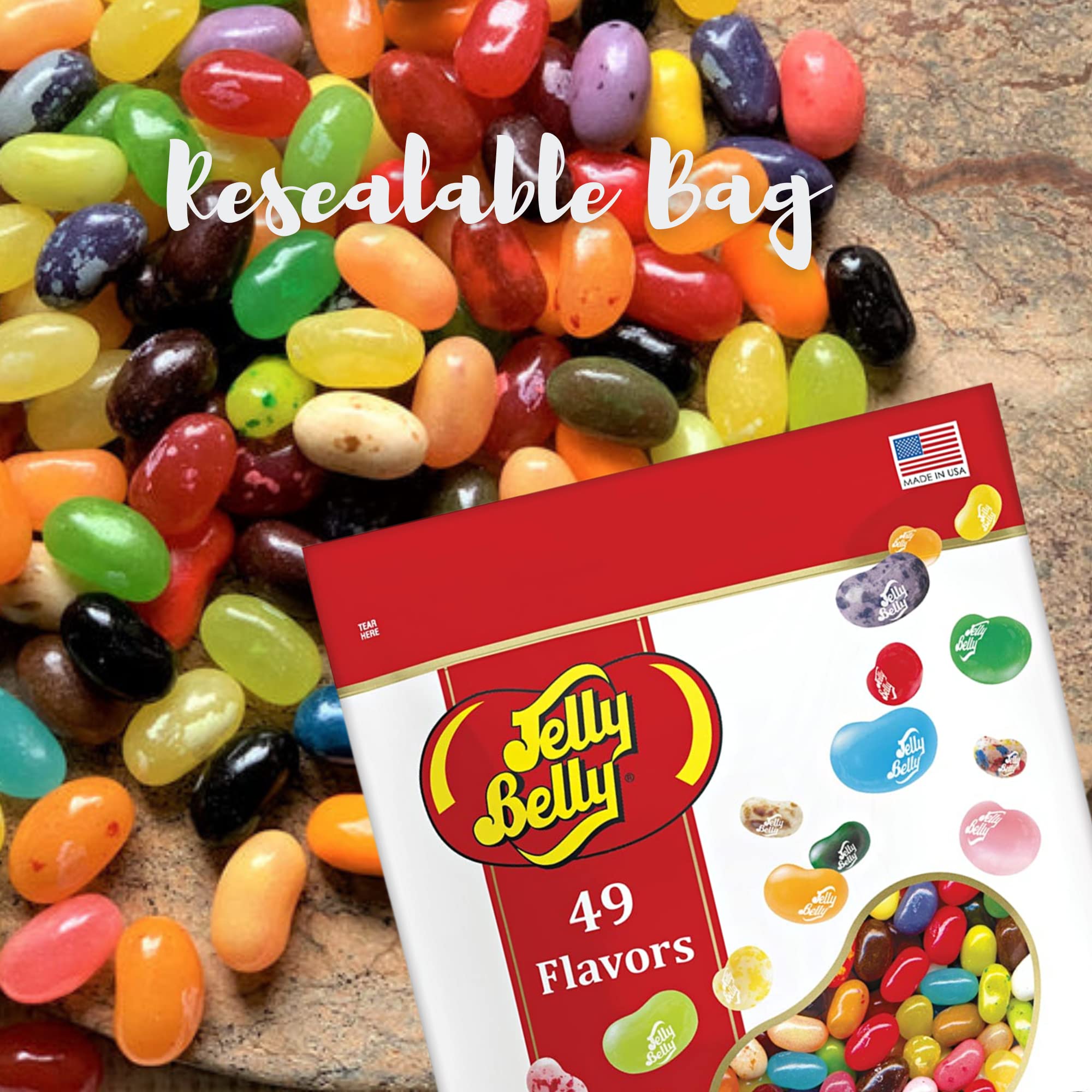 Amazon.com : 49 Assorted Jelly Bean Flavors Resealable Pouch